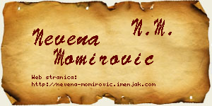 Nevena Momirović vizit kartica